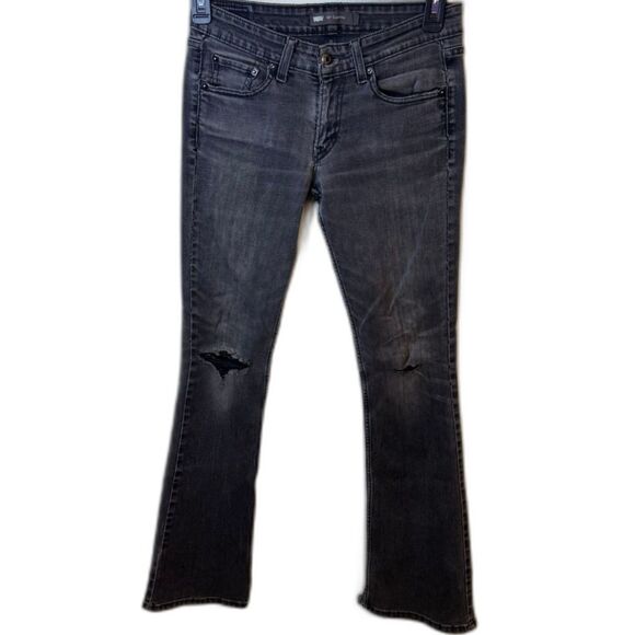 Levi's 518 Women's Jeans Black Wash Denim Superlow Stretch Size 5 - Picture 1 of 13
